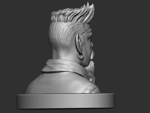 Zombie Hunter Bust Ready To Print 3D 打印模型