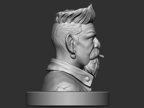Zombie Hunter Bust Ready To Print 3D 打印模型