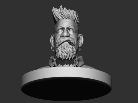 Zombie Hunter Bust Ready To Print 3D 打印模型