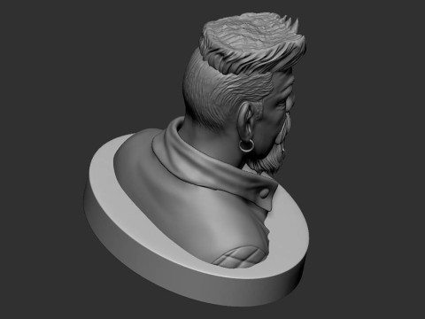 Zombie Hunter Bust Ready To Print 3D 打印模型