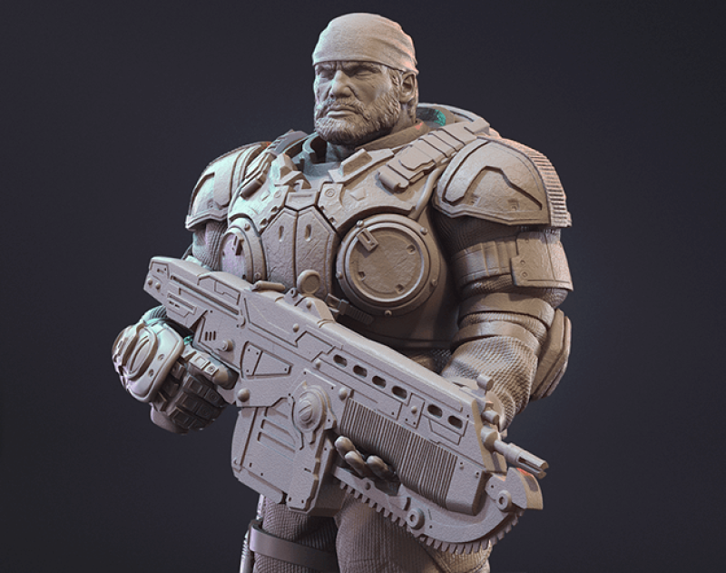 Marcus Fenix Ready To Print 3D-Druckmodell .c4d .max .obj .3ds .fbx .stl .blend