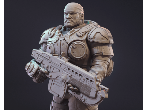 Marcus Fenix Ready To Print 3D 打印模型