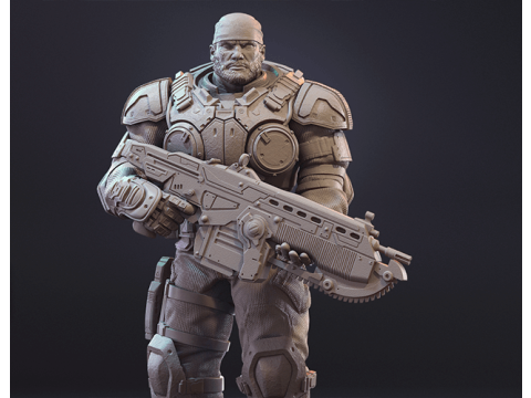 Marcus Fenix Ready To Print 3D-Druckmodell