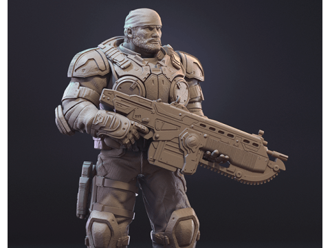 Marcus Fenix Ready To Print 3D-Druckmodell