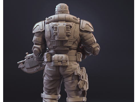 Marcus Fenix Ready To Print 3D-Druckmodell