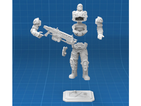 Marcus Fenix Ready To Print 3D-Druckmodell