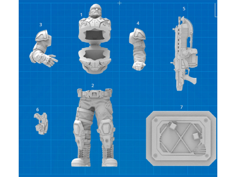 Marcus Fenix Ready To Print 3D-Druckmodell