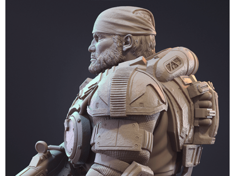 Marcus Fenix Ready To Print 3D-Druckmodell