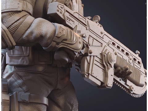 Marcus Fenix Ready To Print 3D-Druckmodell