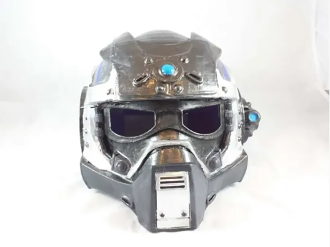 Gears Of War Carmine Helmet Wearable Ready To Print Modèles 3D en vedette