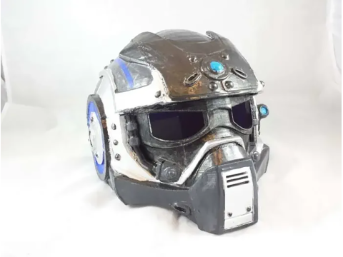 Gears Of War Carmine Helmet Wearable Ready To Print Modèles 3D en vedette
