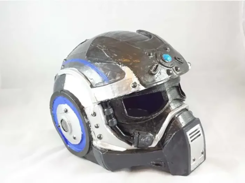 Gears Of War Carmine Helmet Wearable Ready To Print Modèles 3D en vedette