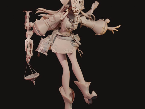 Yanfei Genshin Impact Ready To Print Model do druku 3D