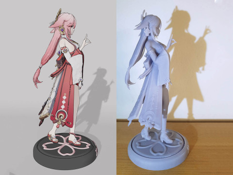 Yae Miko Genshin Impact Ready To Print 3Dプリントモデル