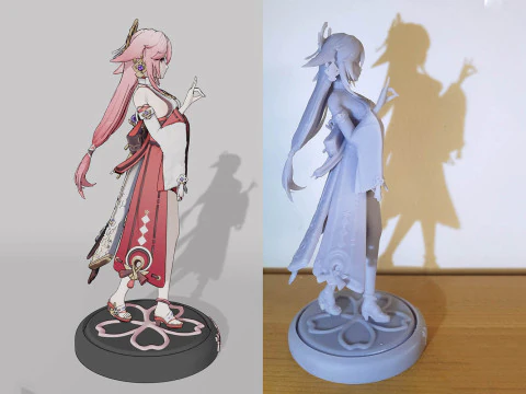 Yae Miko Genshin Impact pronto per la stampa Modello di stampa 3D