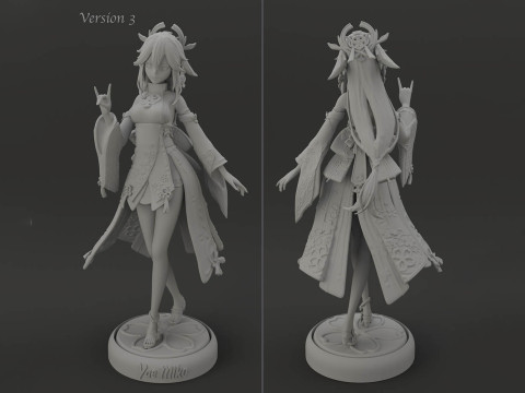 Yae Miko Genshin Impact Ready To Print 3Dプリントモデル