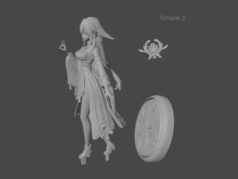 Yae Miko Genshin Impact Ready To Print 3Dプリントモデル