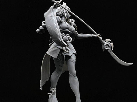 Raiden Shogun RuBim Ready To Print Modèles 3D en vedette