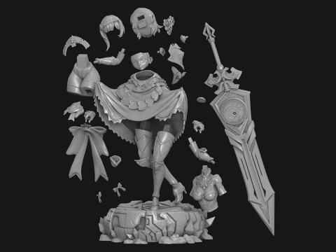 Noelle Genshin Impact Ready To Print 3Dプリントモデル