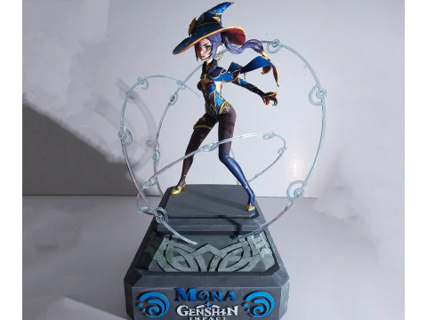 Genshin Impact Mona pronto per la stampa Modello di stampa 3D