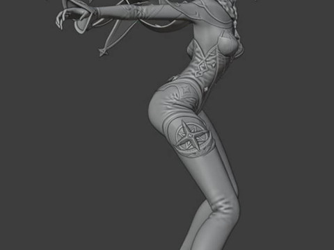 Genshin Impact Mona Ready To Print 3D Druckmodell