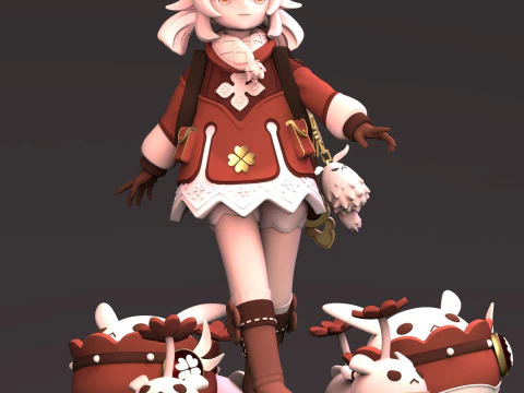 Klee Genshin Impact pronto per la stampa Modello di stampa 3D