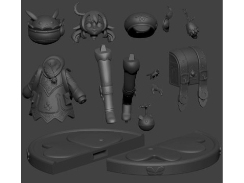 Klee Genshin Impact Ready To Print Model Cetak 3D