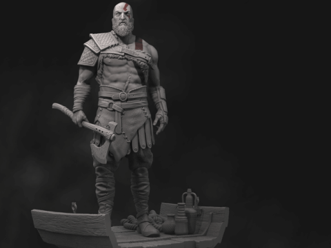 Kratos 3D Figuries Ready To Print 3D Print Model