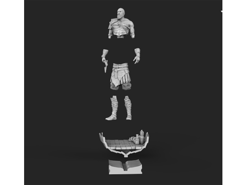 Kratos 3D Figuries Ready To Print 3D Print Model