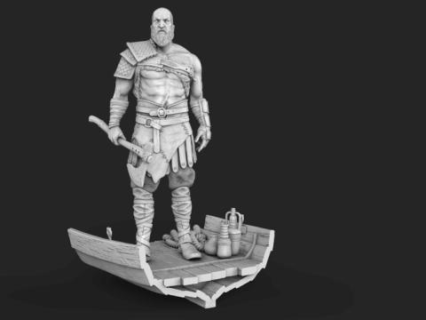 Kratos 3D Figuries Ready To Print 3D Print Model