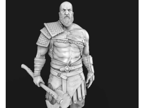 Kratos 3D Figuries Ready To Print 3D Print Model