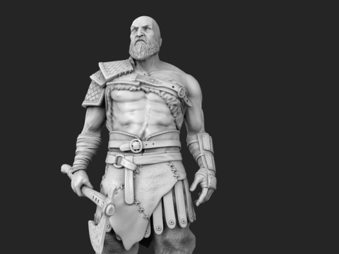 Kratos 3D Figuries Ready To Print 3D Print Model