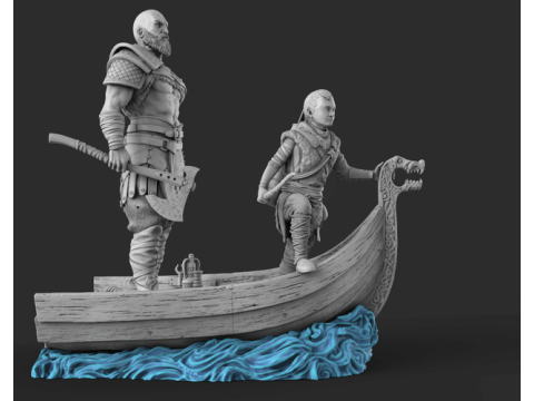 Kratos 3D Figuries Ready To Print 3D Print Model