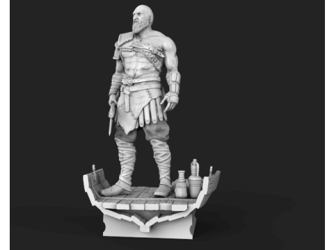 Kratos 3D Figuries Ready To Print 3D Print Model