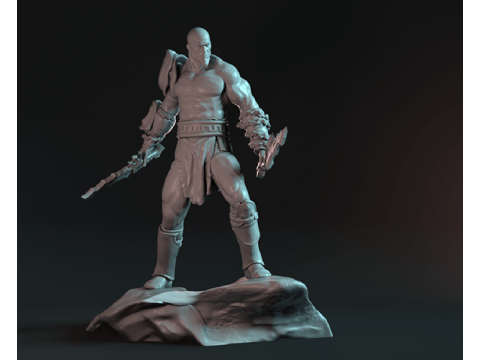 God of War Kratos 3D Figuries Ready To Print 3D Print Model