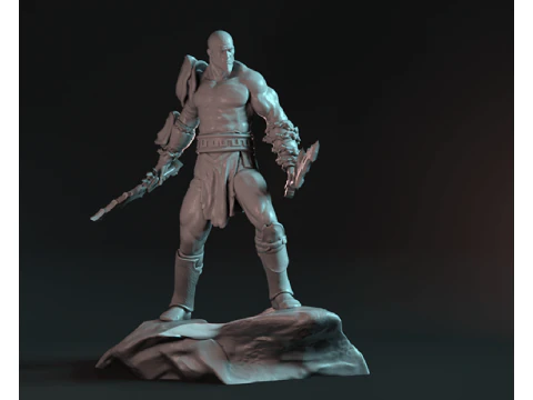 God of War Kratos 3D Figuries Ready To Print 3D Print Model