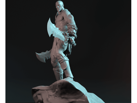 God of War Kratos 3D Figuries Ready To Print 3D Принт Модель