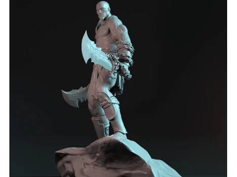 God of War Kratos 3D Figuries Ready To Print 3D Print Model
