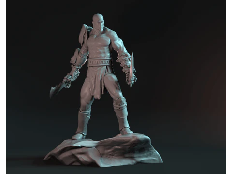 God of War Kratos 3D Figuries Ready To Print 3D Print Model