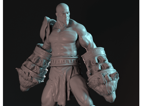God of War Kratos 3D Figuries Ready To Print 3D Принт Модель