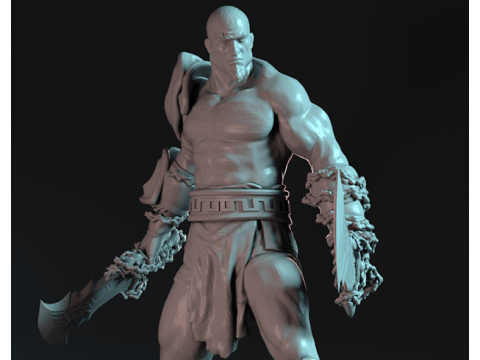 God of War Kratos 3D Figuries Ready To Print 3D Принт Модель