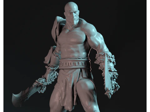 God of War Kratos 3D Figuries Ready To Print 3D Print Model