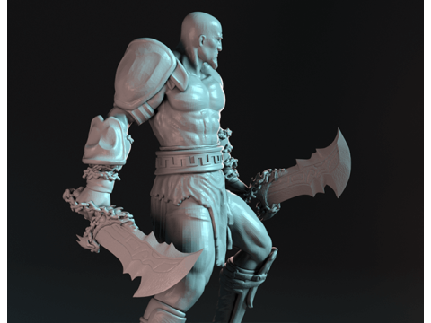 God of War Kratos 3D Figuries Ready To Print 3D Принт Модель