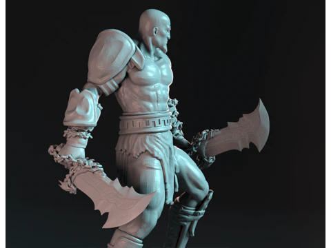 God of War Kratos 3D Figuries Ready To Print 3D Print Model