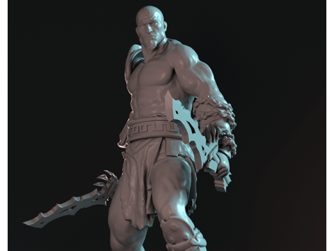 God of War Kratos 3D Figuries Ready To Print 3D Принт Модель