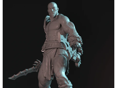 God of War Kratos 3D Figuries Ready To Print 3D Print Model