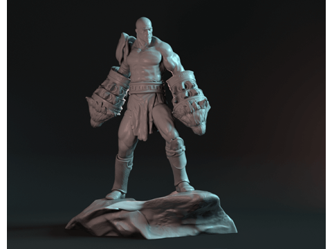 God of War Kratos 3D Figuries Ready To Print 3D Принт Модель