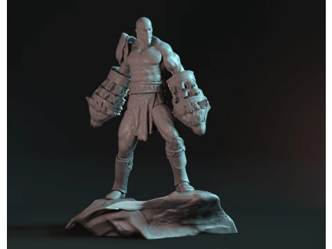 God of War Kratos 3D Figuries Ready To Print 3D Print Model