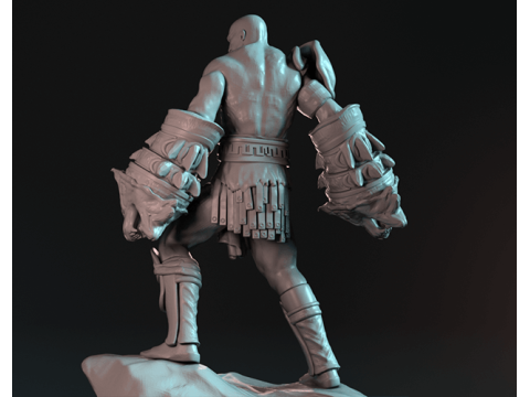 God of War Kratos 3D Figuries Ready To Print 3D Принт Модель