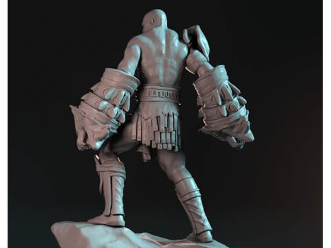 God of War Kratos 3D Figuries Ready To Print 3D Print Model